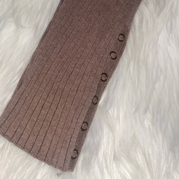 MAGASCHONI NEW YORK SILK CASHMERE BLEND RIBBED KNIT LEGGINGS- SMALL - Picture 3 of 9